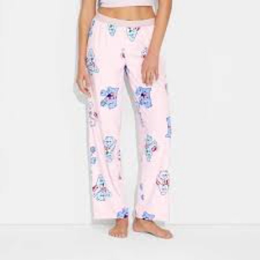 Pink Pajama Pants with carebears  Print